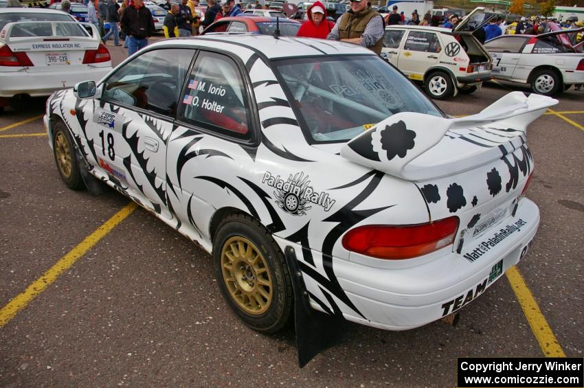 The Subaru Impreza of Matt Iorio / Ole Holter had different body panels from both of his rally cars.