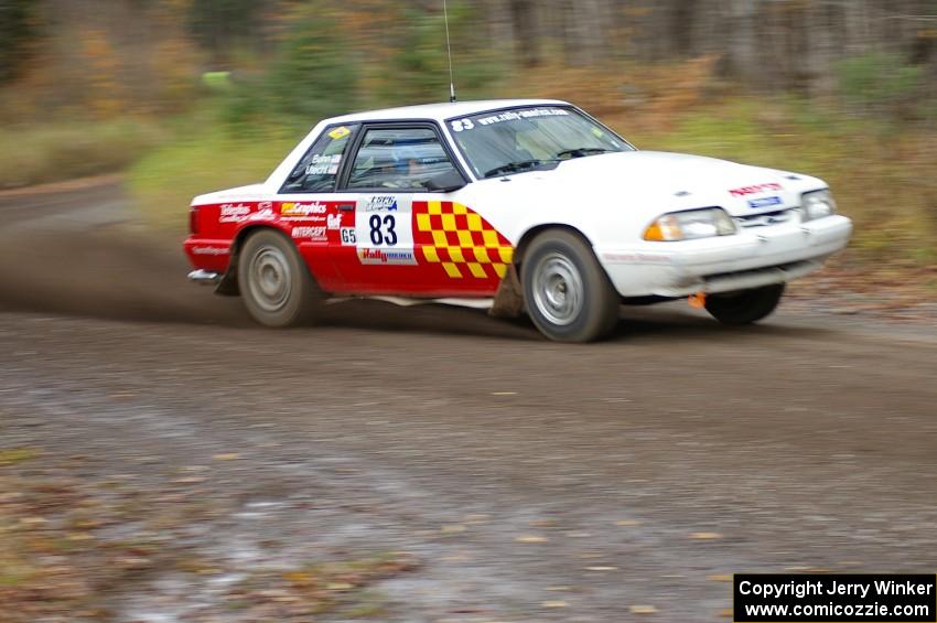 Mark Utecht / Rob Bohn	Ford Mustang heads uphill near the start of SS1, Herman.