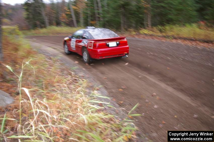 Cary Kendall / Scott Friberg Eagle Talon heads uphill near the start of SS1, Herman.