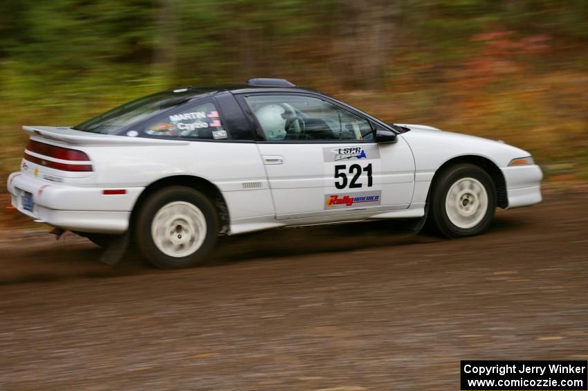 Chris Czyzio / Bob Martin Mitsubishi Eclipse GSX heads uphill near the start of SS1, Herman.