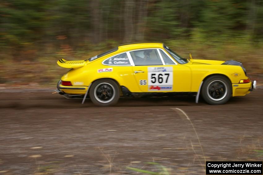 Bob Cutler / John Atsma Porsche 911S heads uphill near the start of SS1, Herman.