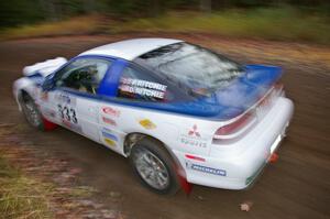 Paul Ritchie / Drew Ritchie Mitsubishi Eclipse GSX heads uphill near the start of SS1, Herman.