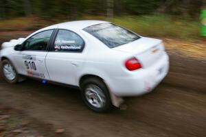 Ryan Haveman / Josh Van Den Heuvel Dodge SRT-4 heads uphill near the start of SS1, Herman.