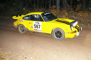 Bob Cutler / John Atsma Porsche 911S comes across the flying finish of SS2, Menge Creek North.