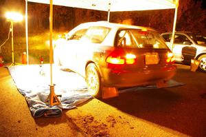 Matt Johnston / Alex Kihurani Honda Civic prepares to leave the first service in L'Anse, MI.