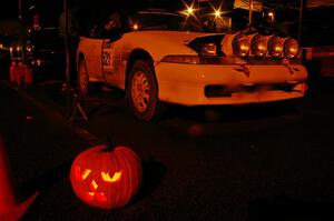 Chris Czyzio / Bob Martin Mitsubishi Eclipse GSX and an unusually carved pumpkin at the second L'Anse service.