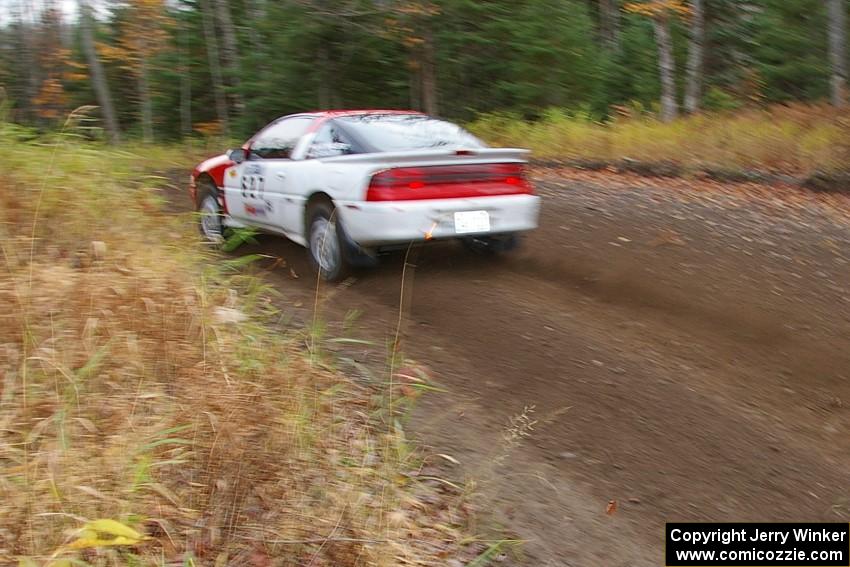 Marcin Kowalski / Maciej Sawicki Mitsubishi Eclipse GST heads uphill near the start of SS1, Herman.