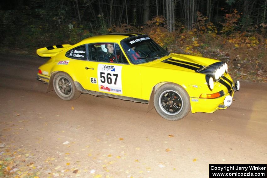 Bob Cutler / John Atsma Porsche 911S comes across the flying finish of SS2, Menge Creek North.