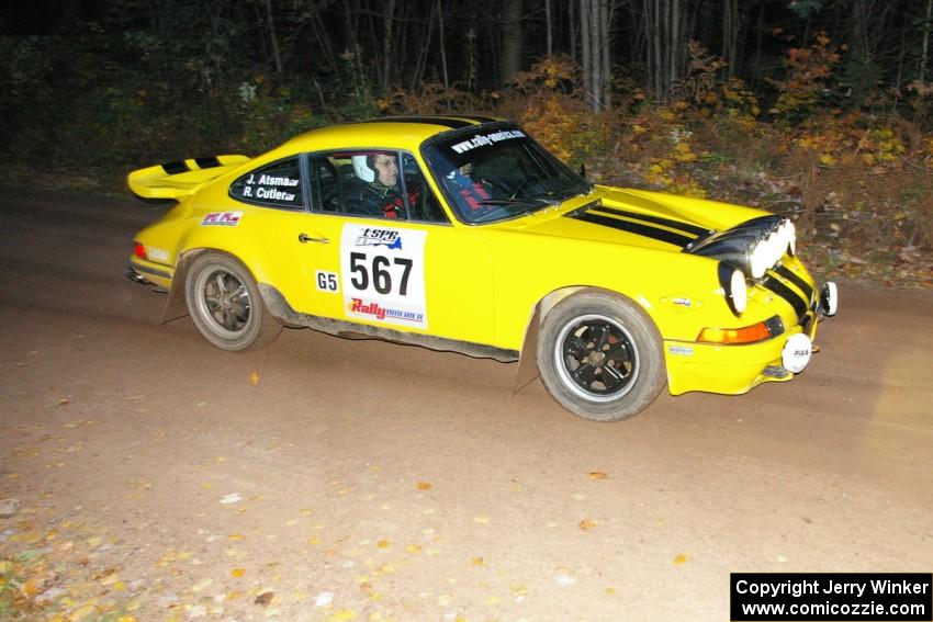 Bob Cutler / John Atsma Porsche 911S comes across the flying finish of SS2, Menge Creek North.