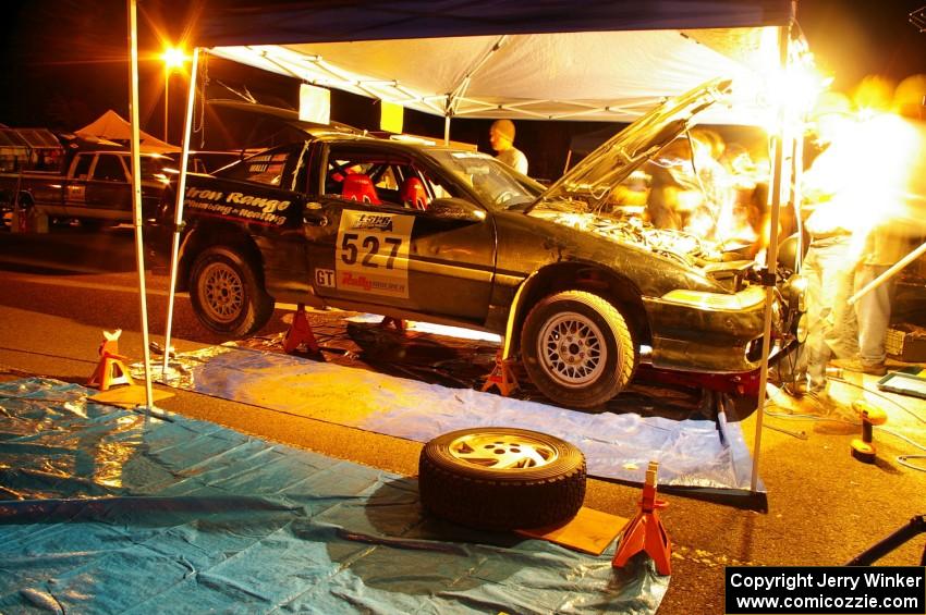 Craig Walli / Jonah Liubakka Eagle Talon TSi at the first service in L'Anse, MI.