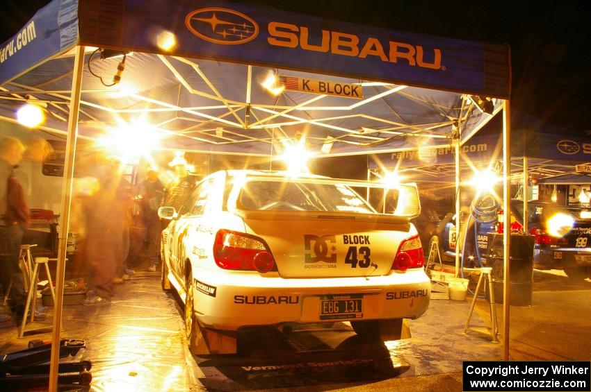 Ken Block / Alex Gelsomino Subaru WRX STi gets serviced in L'Anse for a second time (2).