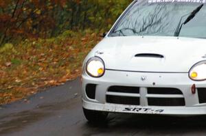 Ryan Haveman / Josh Van Den Heuvel Dodge Neon SRT-4 keeps it to the pavement at the midpoint jump on Brockway, SS10.