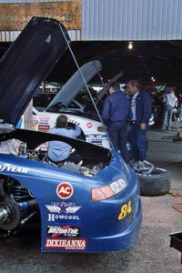 Bob Senneker's Ford Thunderbird in the paddock