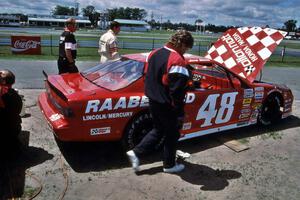 Joe Nott's Ford Thunderbird in the paddock