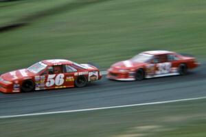 Brett Bell's Ford Thunderbird and Brad Loney's Chevy Lumina