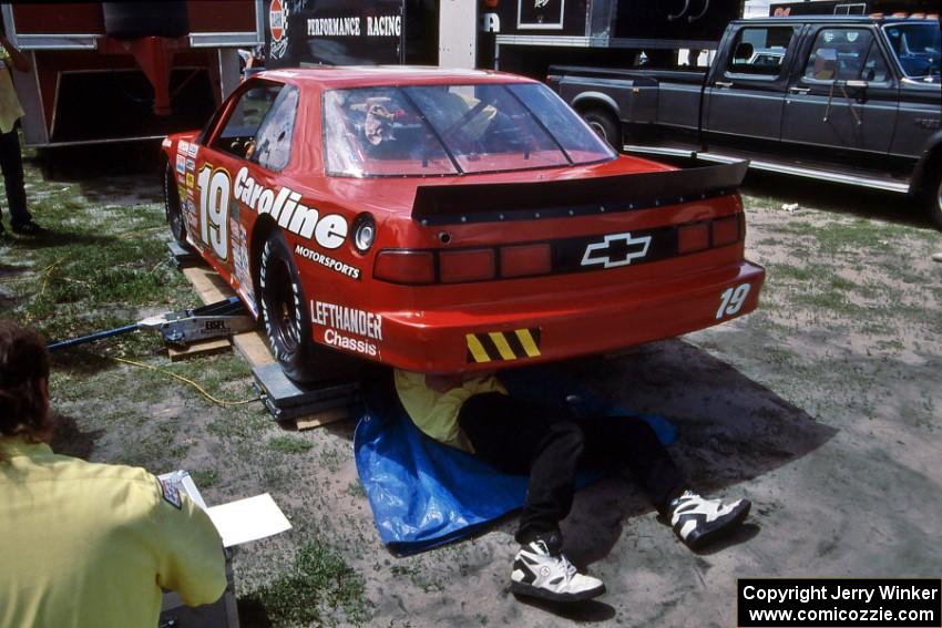 Randy MacDonald's Chevy Lumina in the paddock