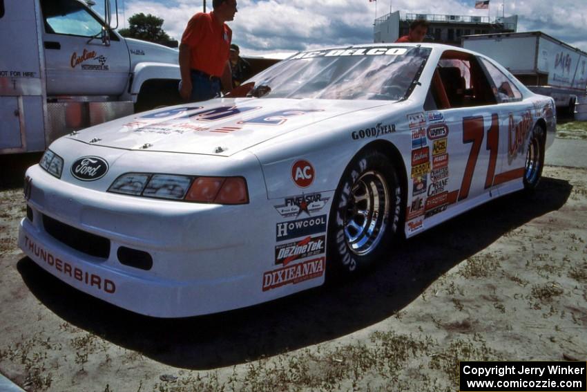 A.J. Cooper's Ford Thunderbird in the paddock