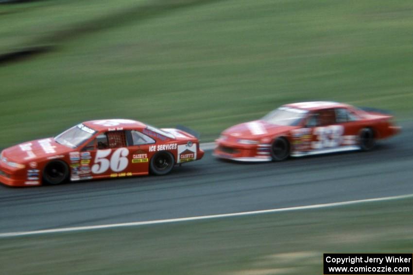 Brett Bell's Ford Thunderbird and Brad Loney's Chevy Lumina