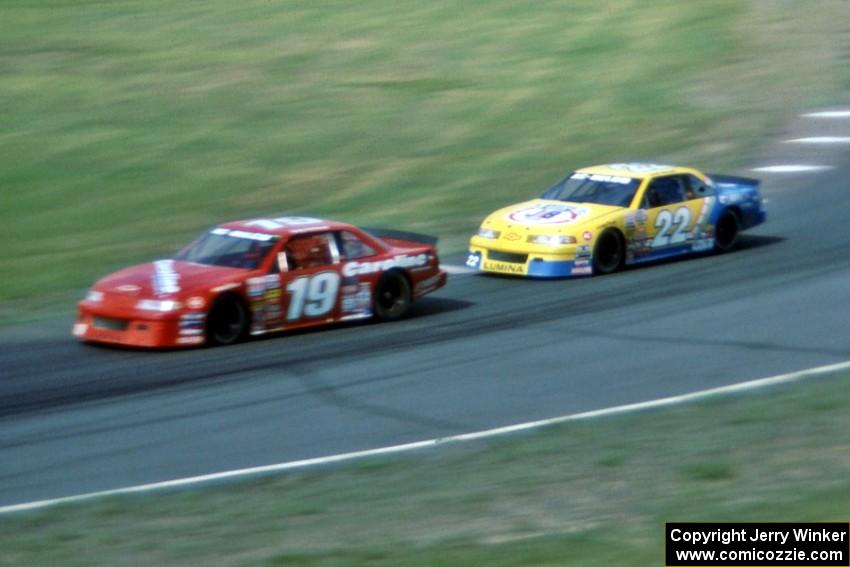 Randy MacDonald's Chevy Lumina and Mike Miller's Chevy Lumina