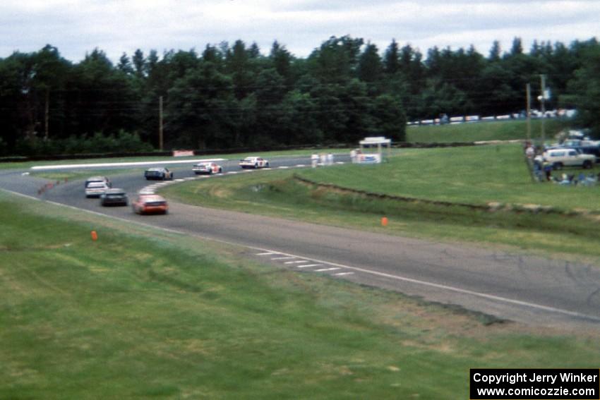 Cars through turn 9