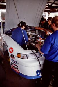 Leighton Reese's Chevy Lumina in the garage area