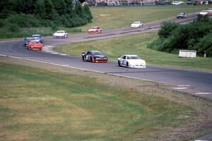 Glenn Allen, Jr.s Pontiac Grand Prix, Jay Sauter's Chevy Lumina and Mike Miller's Pontiac Grand Prix lead the rest of the field.