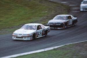 Butch Miller's Ford Thunderbird and Mike Eddy's Pontiac Grand Prix