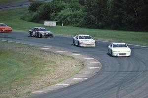 Leighton Reese's Chevy Lumina, Butch Miller's Ford Thunderbird and  Dick Trickle's Ford Thunderbird