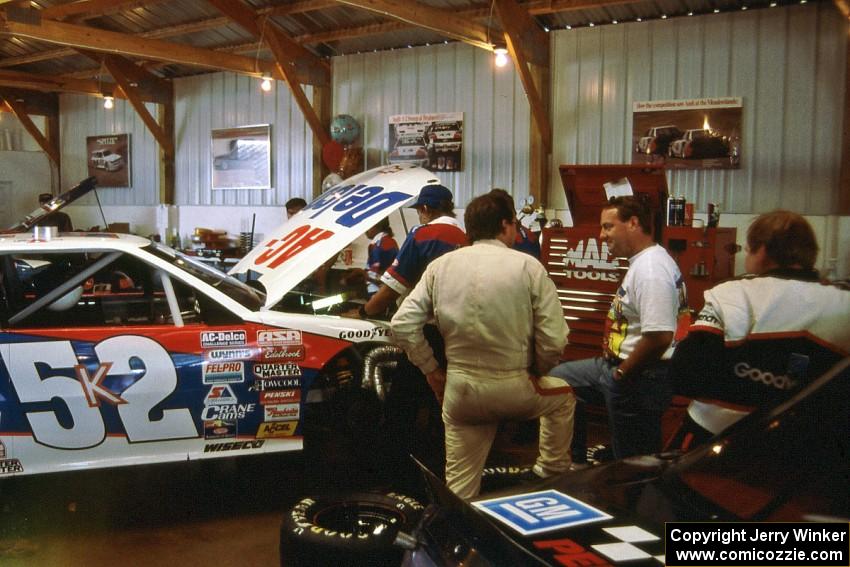 Ken Schrader's Chevy Lumina in the garage area