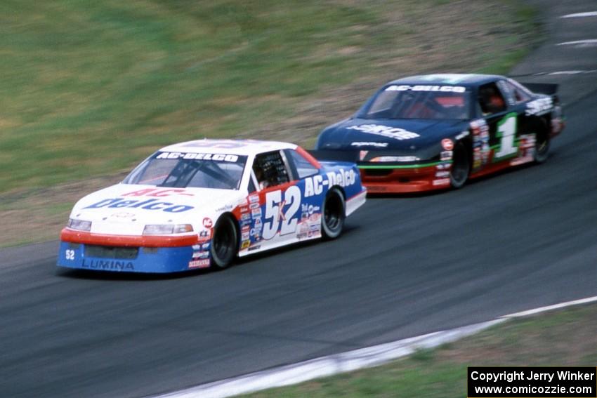 Ken Schrader's Chevy Lumina and Jay Sauter's Chevy Lumina