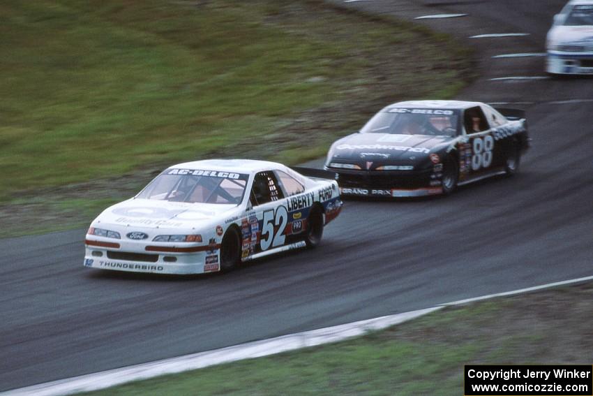 Butch Miller's Ford Thunderbird and Mike Eddy's Pontiac Grand Prix