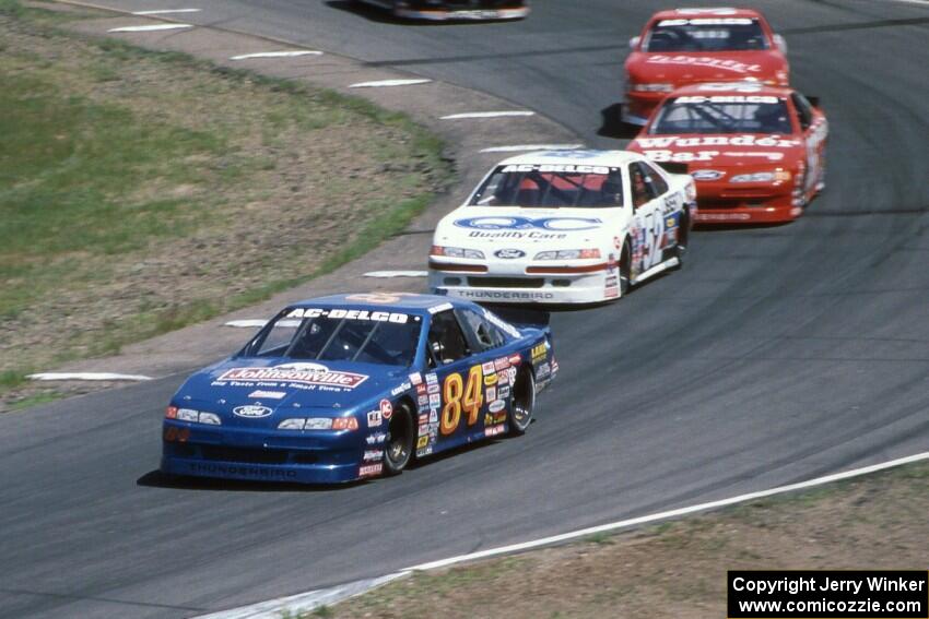 Bob Senneker's Ford Thunderbird, Butch Miller's Ford Thunderbird, Brett Bell's Ford Thunderbird,Mike Miller's Pontiac Grand Prix