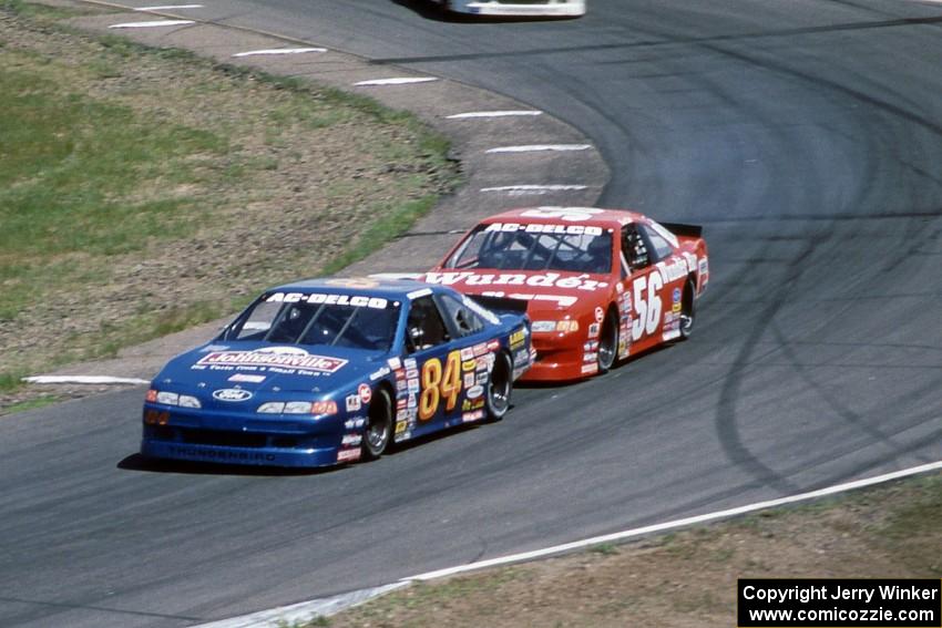 Bob Senneker's Ford Thunderbird and Brett Bell's Ford Thunderbird