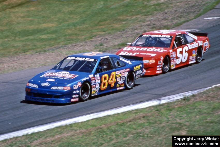 Bob Senneker's Ford Thunderbird and Brett Bell's Ford Thunderbird