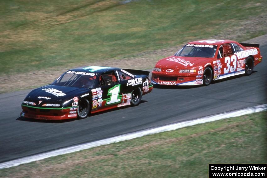 Jay Sauter's Chevy Lumina and Brad Loney's Chevy Lumina