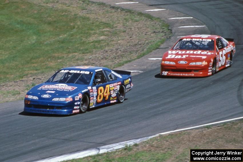 Bob Senneker's Ford Thunderbird and Brett Bell's Ford Thunderbird