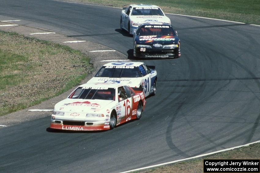 John Freeman's Chevy Lumina, Tom Harrington's Olds Cutlass, Dick Trickle's Ford Thunderbird and Scott Hansen's Chevy Lumina