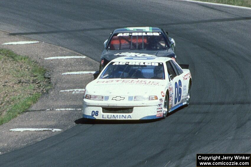 Leighton Reese's Chevy Lumina and Jay Sauter's Chevy Lumina