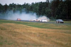 Tony Raines' Pontiac Grand Prix spins coming out of turn 2