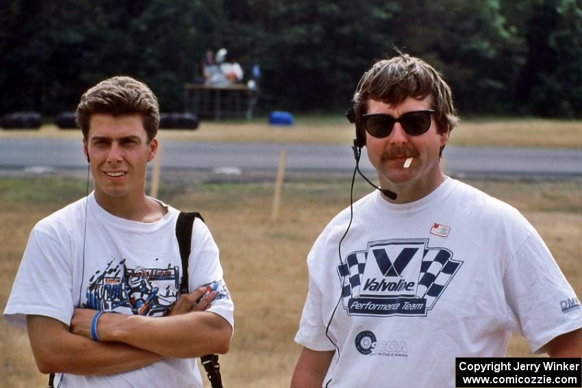 Photographer John Rhode and corner worker Dan MacDonald at turn 3.