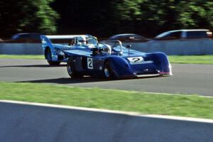 A Chevron B-19 with a Lola T-292 behind it