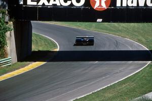 McLaren M8F Can-Am under the turn 13 bridge.