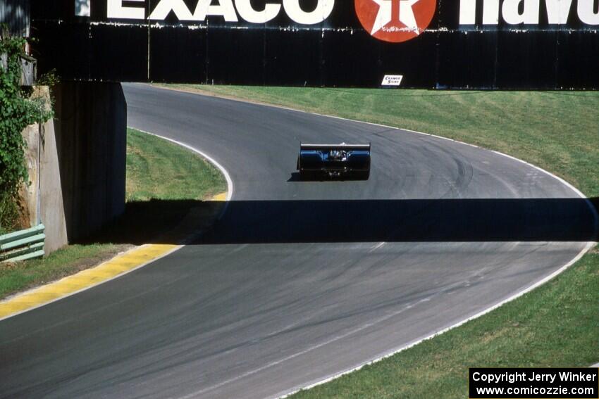 McLaren M8F Can-Am under the turn 13 bridge.