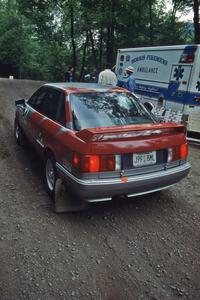 Sakis Hadjiminas / John Bellefleur Audi 90 Sport at the start of the practice stage.