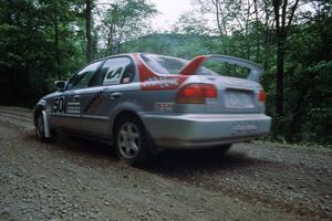 Jay Kowalik / Jeff Wheeler Honda Civic VTEC leaves the start line of the practice stage.