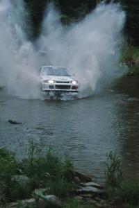 Henry Joy IV / Michael Fennell Mitsubishi Lancer Evo II finishes SS1, Stony Crossing.