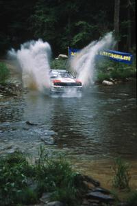 Bruno Kreibich / Rod Hendricksen Audi Quattro finishes SS1, Stony Crossing.