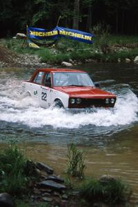 Pete Lahm / Jimmy Brandt Datsun 510 finishes SS1, Stony Crossing.