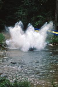 Jon Kemp / Gail McGuire Audi 4000 Quattro finishes SS1, Stony Crossing.