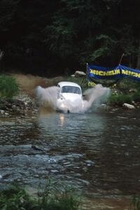 Reny Villemure / Mike Villemure VW Beetle finishes SS1, Stony Crossing.